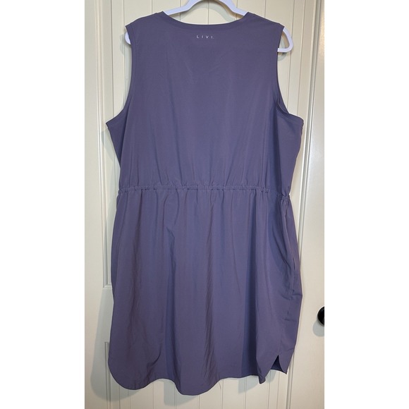 LIVI Active Stretch Drawstring Athletic Dress Sz 22 24 Sleeveless Vacation - Picture 6 of 6